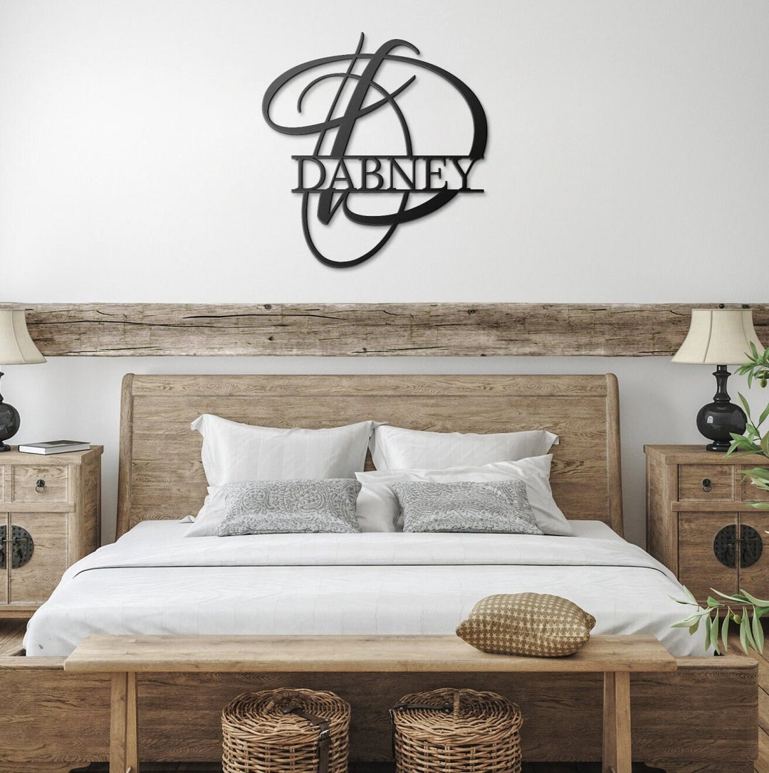 Custom Monogram Gate Sign / Personalized Front Door Sign / Family Name ...