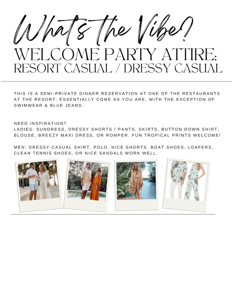 Wedding Guest Dress Code Template - Etsy