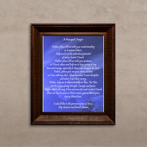 Principal Prayer | Faith-Based Digital Print | Teacher & School Leader Gift | Inspirational Decor
