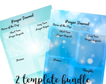 Prayer Journal bundle, digital printable, unframed