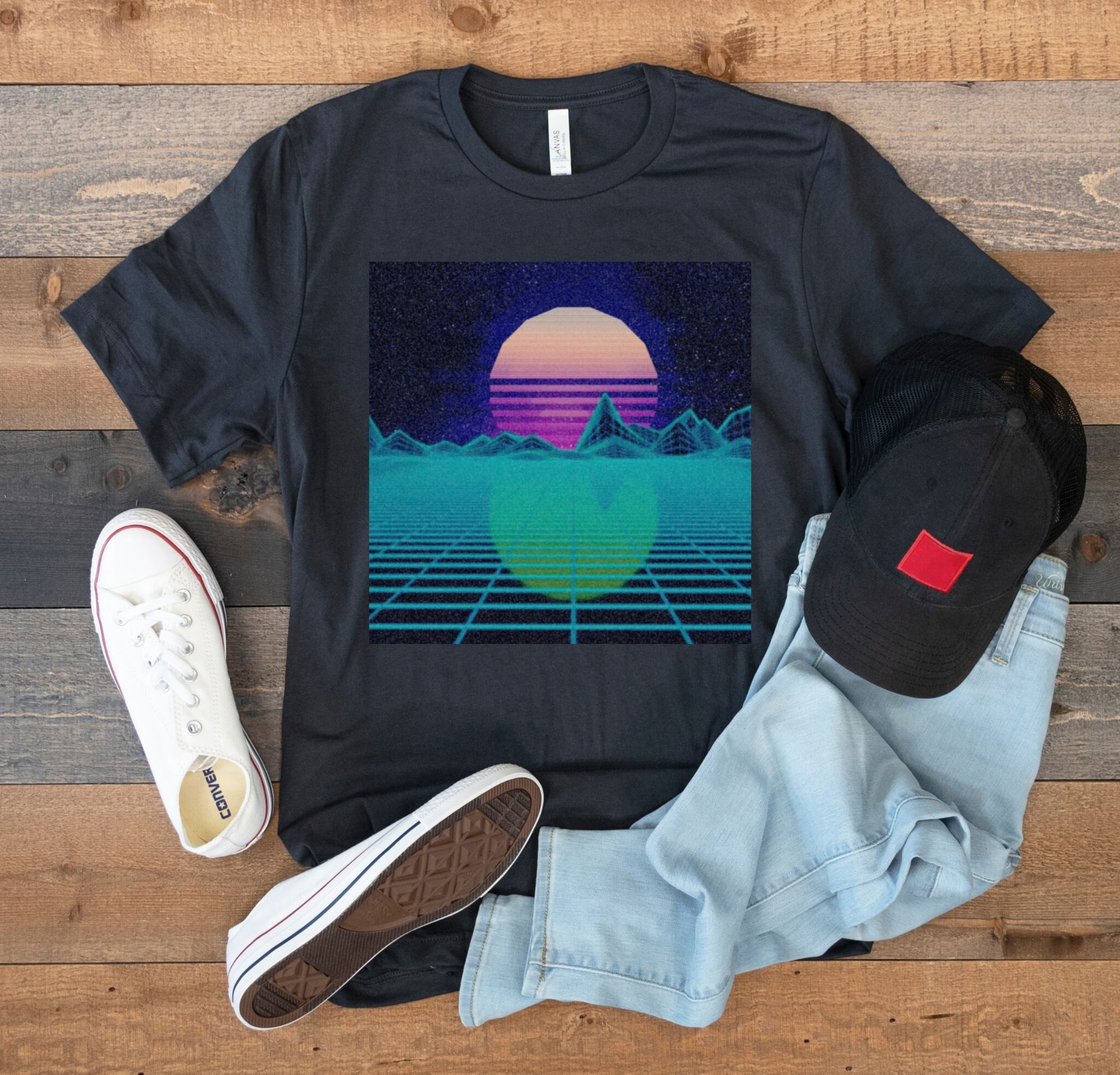 Retro Wave Sport Auto 80s Gift' Men's T-Shirt