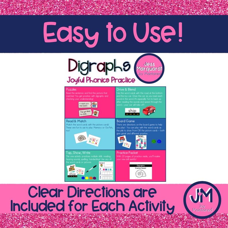 Digraph Practice Kit - Hands-on Reusable Phonics Practice - Workbook ...