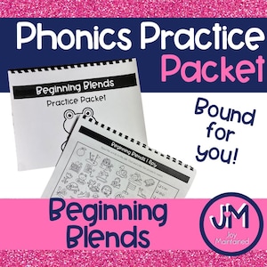 Beginning Blends Practice Workbook – Phonics Activities