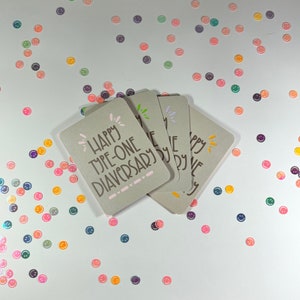 Happy Type 1 Diaversary Card: Funny T1D Anniversary