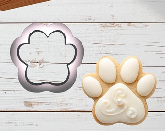 Paw Print Shaped Plastic Cookie Cutter - Polymer Clay Cutter - Fondant Cutter - Craft Cutters - 3d Printed Cookie Cutter