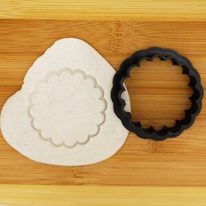 Scalloped Circle Shaped Plastic Cookie Cutter - Polymer Clay Cutter - Fondant Cutter - Craft Cutters - 3d Printed Cookie Cutter