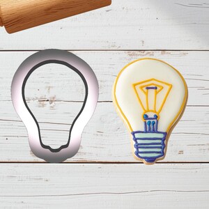 Light Bulb Shaped Plastic Cookie Cutter - Polymer Clay Cutter - Fondant Cutter - Craft Cutters - 3d Printed Cookie Cutter