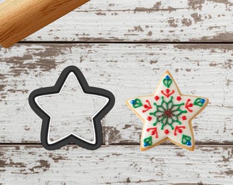 Star Shaped Plastic Cookie Cutter - Polymer Clay Cutter - Fondant Cutter - Craft Cutters - 3d Printed Cookie Cutter