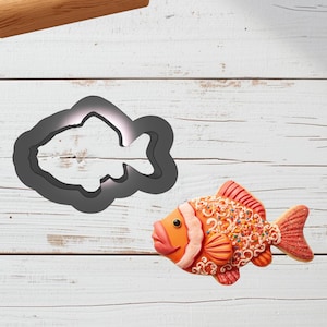 Fish Shaped Plastic Cookie Cutter #3 - Polymer Clay Cutter - Fondant Cutter - Craft Cutters - 3d Printed Cookie Cutter