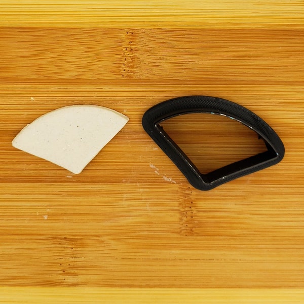 Japanese Fan Shaped Plastic Cookie Cutter - Polymer Clay Cutter - Fondant Cutter - Craft Cutters - 3d Printed Cookie Cutter