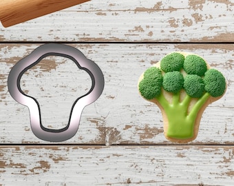 Broccoli Shaped Plastic Cookie Cutter - Cauliflower Cookie Cutter - Veggie Cookie Cutter - Fondant Cutter - Craft Cutters - 3d Printed