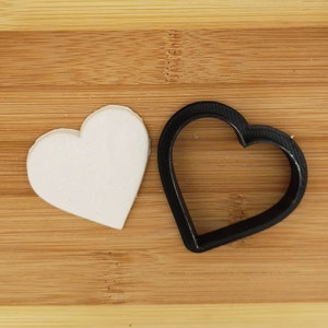 Valentine&#39;s Day Heart Shaped Plastic Cookie Cutter - Polymer Clay Cutter - Fondant Cutter - Craft Cutters - 3d Printed Cookie Cutter