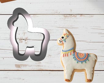 Llama Shaped Plastic Cookie Cutter - Polymer Clay Cutter - Fondant Cutter - Craft Cutters - 3d Printed Cookie Cutter
