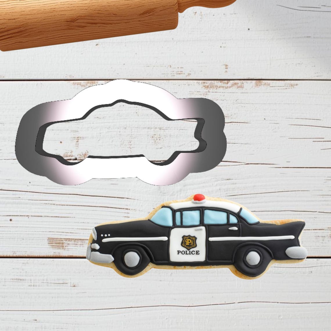 Police Cutter Classic Police Car Shaped Cookie Cutter - Polymer Clay Cutter - Fondant ...