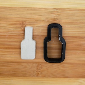 Nail Polish Bottle Shaped Plastic Cookie Cutter - Polymer Clay Cutter - Fondant Cutter - Craft Cutters - 3d Printed Cookie Cutter