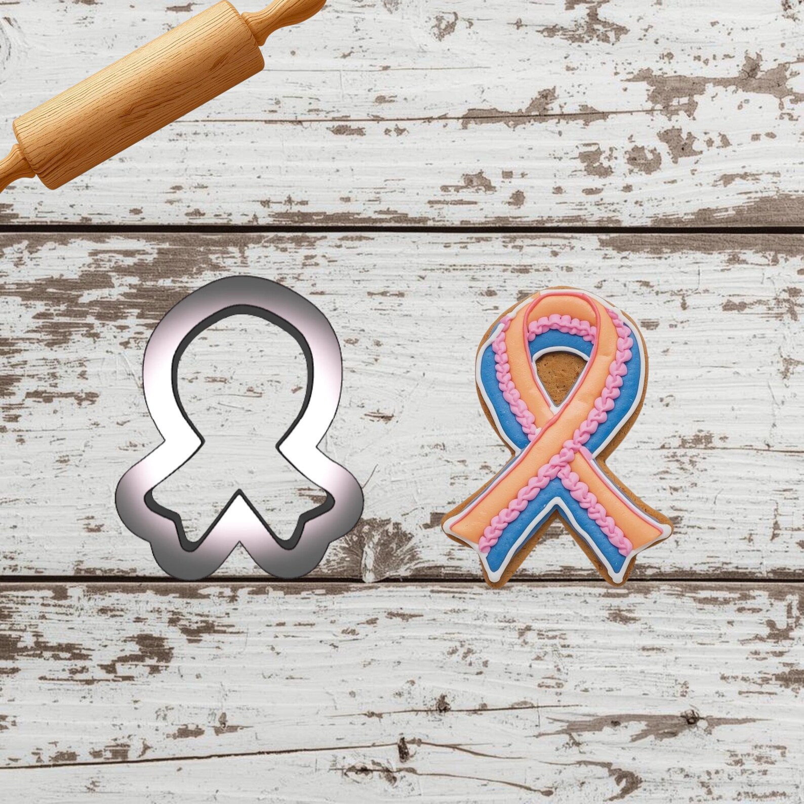 Awareness Ribbon Shaped Plastic Cookie Cutter - Polymer Clay Cutter ...