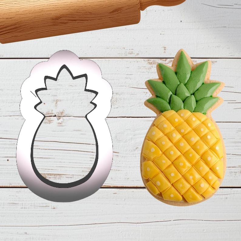 Pineapple Shaped Plastic Cookie Cutter - Fruit Shape Cutters - Polymer ...