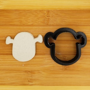 Shrek Head Shaped Plastic Cookie Cutter - Polymer Clay Cutter - Fondant Cutter - Craft Cutters - 3d Printed Cookie Cutter