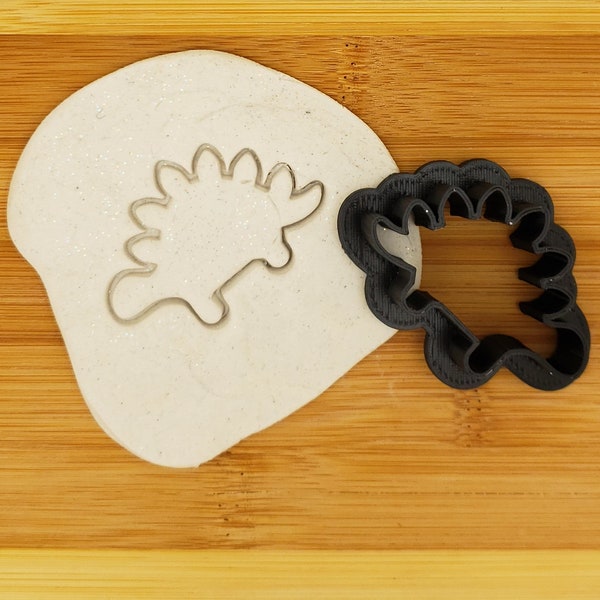 Stegosaurus Dinosaur Shaped Plastic Cookie Cutter - Polymer Clay Cutter - Fondant Cutter - Craft Cutters - 3d Printed Cookie Cutter