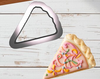 Pie Slice or Watermelon Slice or Pizza Slice Shape Plastic Cookie Cutter - Polymer Clay Cutter- Craft Cutters - 3d Printed Cookie Cutter