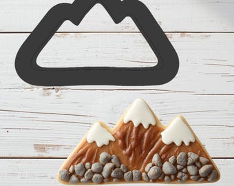 Mountain Shaped Plastic Cookie Cutter - Polymer Clay Cutter - Fondant Cutter - Craft Cutters - 3d Printed Cookie Cutter