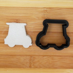 Golf Cart Shaped Plastic Cookie Cutter - Polymer Clay Cutter - Fondant Cutter - Craft Cutters - 3d Printed Cookie Cutter