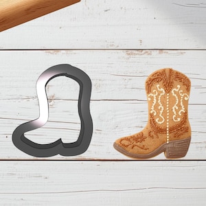 Cowboy Boot Shaped Plastic Cookie Cutter - Polymer Clay Cutter - Fondant Cutter - Craft Cutters - 3d Printed Cookie Cutter