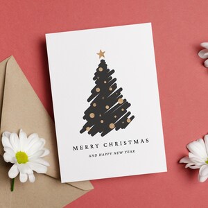 Biglietto di auguri di Natale - Download DIGITALE - Bellissimo biglietto di auguri di Natale stampabile - Stampa 8,5 x 11 pollici - Tagliato a 5 x 7 pollici