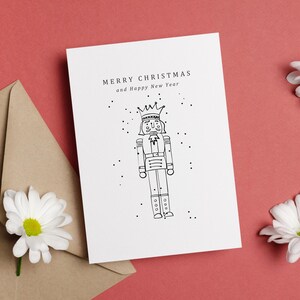 Biglietto di auguri di Natale - Download DIGITALE - Bellissimo biglietto di auguri di Natale stampabile raffigurante un soldato - Stampa 8,5 x 11 pollici - Tagliato a 5 x 7 pollici