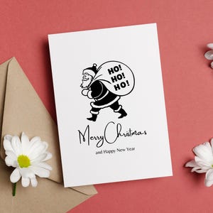 Biglietto di auguri di Natale - Download DIGITALE - Bellissimo biglietto di auguri di Natale stampabile - Stampa 8,5 x 11 pollici - Tagliato a 5 x 7 pollici