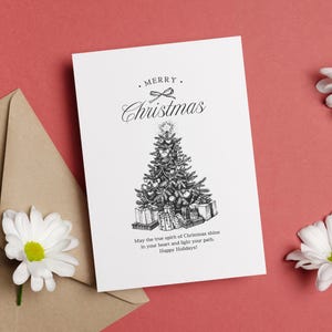 Biglietto di auguri di Natale - Download DIGITALE - Bellissimo biglietto di auguri di Natale stampabile - Stampa 8,5 x 11 pollici - Tagliato a 5 x 7 pollici