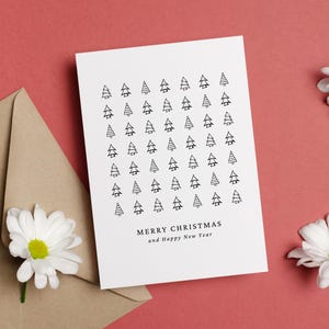 Joyeux Noël carte - téléchargement numérique - belle carte de Noël imprimable - impression 8,5 pouces par 11 pouces - coupé à 5 pouces par 7 pouces