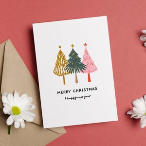 Biglietto di auguri di Natale - Download DIGITALE - Bellissimo biglietto di auguri di Natale stampabile - Stampa 8,5 x 11 pollici - Tagliato a 5 x 7 pollici