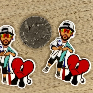 Bad Bunny Inspired Flatback Planar Resin Charm