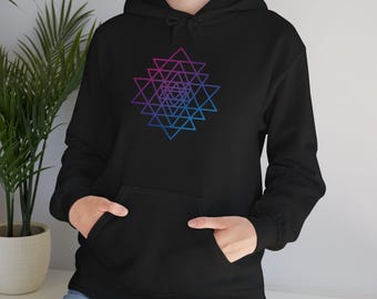 Sri Yantra Sweatshirt, Cozy Unisex Hoodie, Perfect for Yoga, Meditation, Gifts for Him/Her, Comfortable Casual Wear