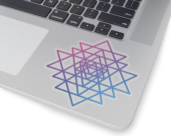 Sri Yantra Sticker - Sacred Geometry Sticker for Meditation, Spiritual Gift, Laptop Sticker, Water Bottle Sticker