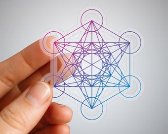 Metatron's Cube Sticker | Sacred Geometry Kiss-Cut Sticker