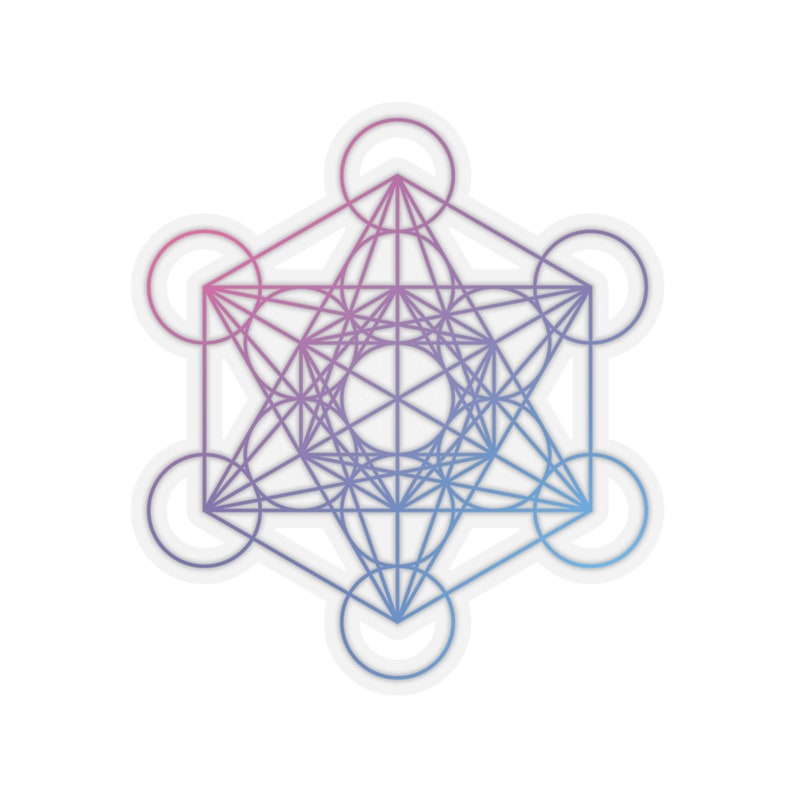 Unisex Pigment Dye Tee - Metatron's Cube in Brick