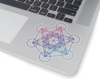 Metatron's Cube Sacred Geometry Sticker, Kiss-Cut Sticker
