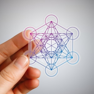 Metatron's Cube Sticker | Sacred Geometry Kiss-Cut Sticker