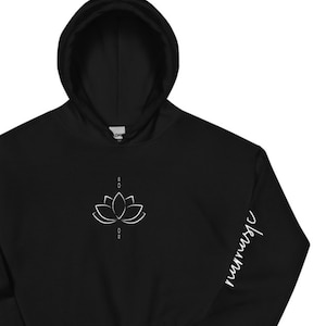 Namaste Hoodie Lotus Sweatshirt Yoga Top Workout Clothing Meditation Hoodie Yoga Life Top Yoga Gift Trending Now Hoodie Gift for Her Zen Top