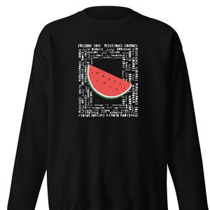 Freiheit Wassermelone Crewneck Freiheit Melon Sweatshirt Freies Palästina Flagge Pullover Palästina Frieden Unisex Sweatshirt Menschlichkeit Crewneck Arabisch