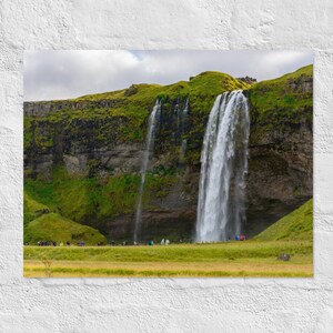 Iceland Waterfall Photo Print; Seljalandsfoss; Nature Wall Art 8x10&quot; 11x14&quot; 16x20&quot;