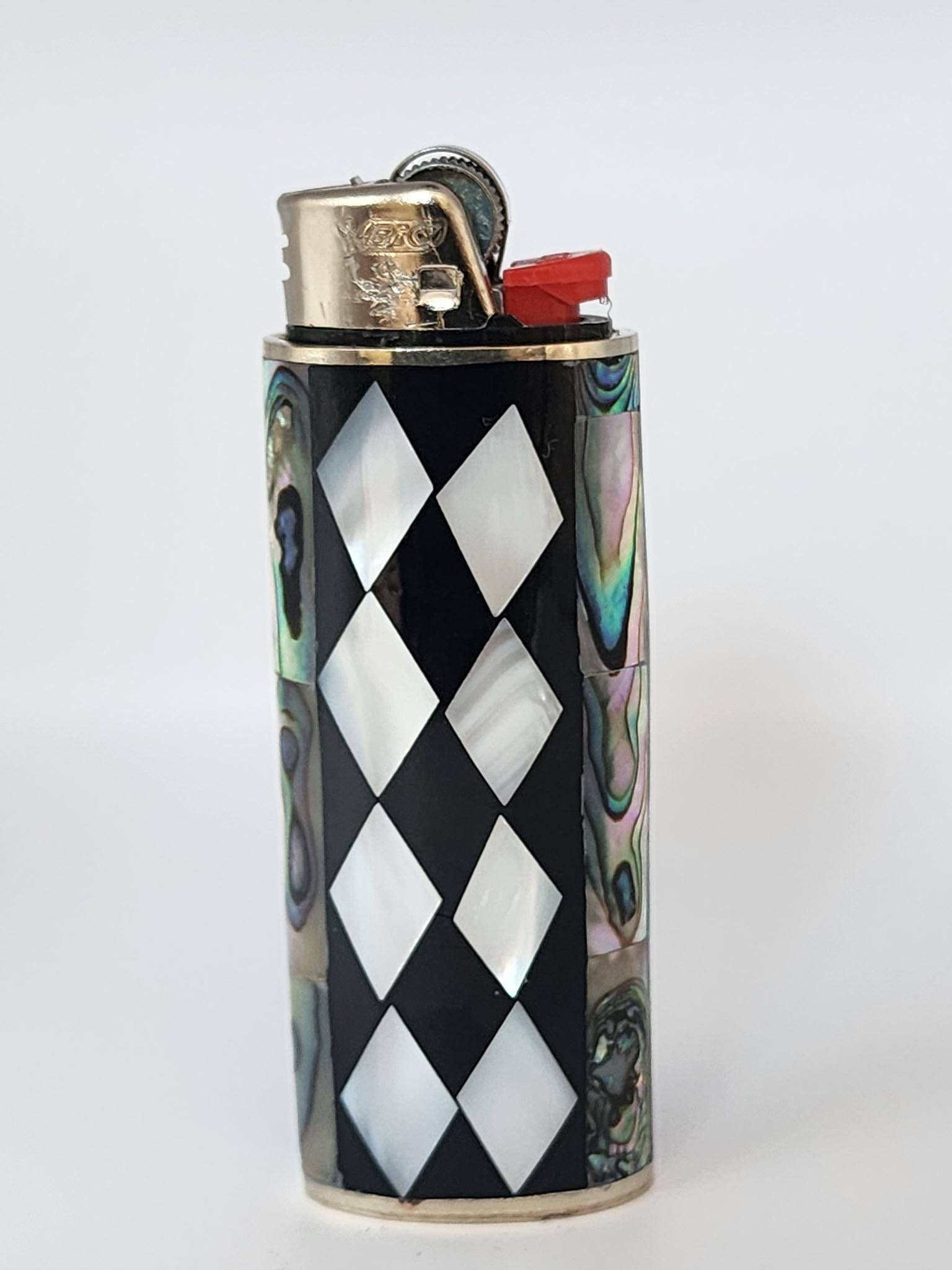no.0435 上り月のマザーオブパール 一点物 Zippo Lighters Mother of