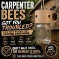 Natural Carpenter Bee Trap 2-pack – 3D Printed, Reusable, Non-Toxic Protection (Jar not included)
