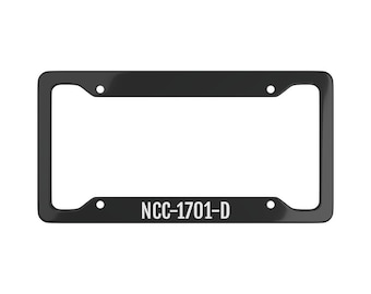 Inspired Star Trek TOS Next Generation Enterprise NCC-1701-D Ship Car Auto Metal License Plate Frame