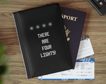 Inspired There Are Four Lights Star Trek Next Generation Picard Vacation Travel Documents Passport Cover PU Faux leather