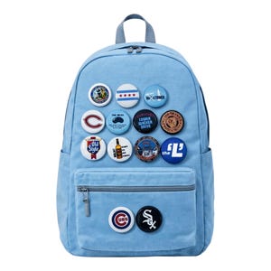 Paquete de 12 botones de 1,25 pulgadas de los Cubs o Sox de Chicago, Illinois, con la bandera de The Bean Dibs, Wacker, CTA Token, Malort Old Style, Sears, Willis Tower