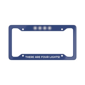 INSPIRED Star Trek Next Generation Gul Madred Picard There Are Four Lights Cardassians Car Auto License Plate Frame Blue White
