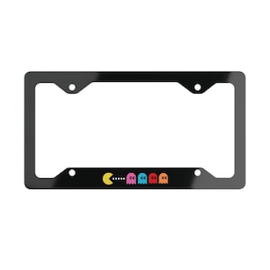 Arcade 1980s 1990s Ghost Car Auto Metal License Plate Frame